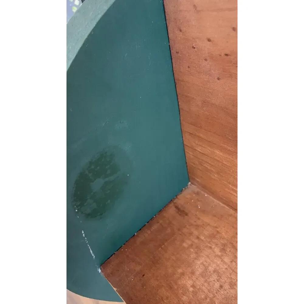 Vintage Wooden Three Tiered Wall Shelf Heart Cutout Country Green 27.5” x 14”